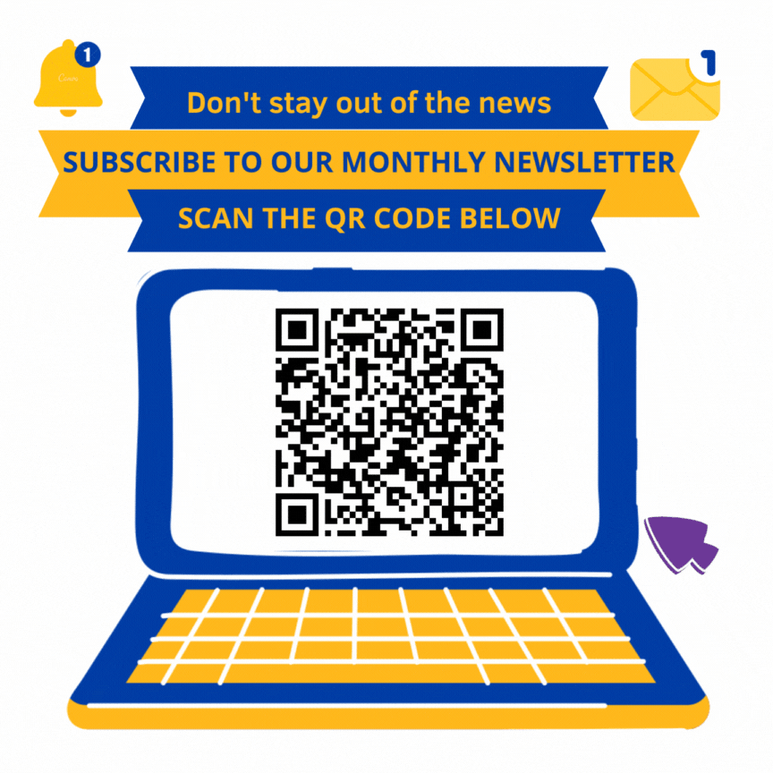 Subscribe to our monthly newsletter gif